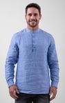 Band Collar Linen Shirt