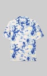 Revere Collar Short Sleeves Printed Shirt