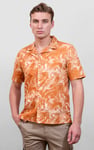 Revere Collar Short Sleeves Printed Shirt