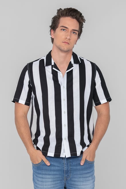 Revere Collar Short Sleeves Shirt