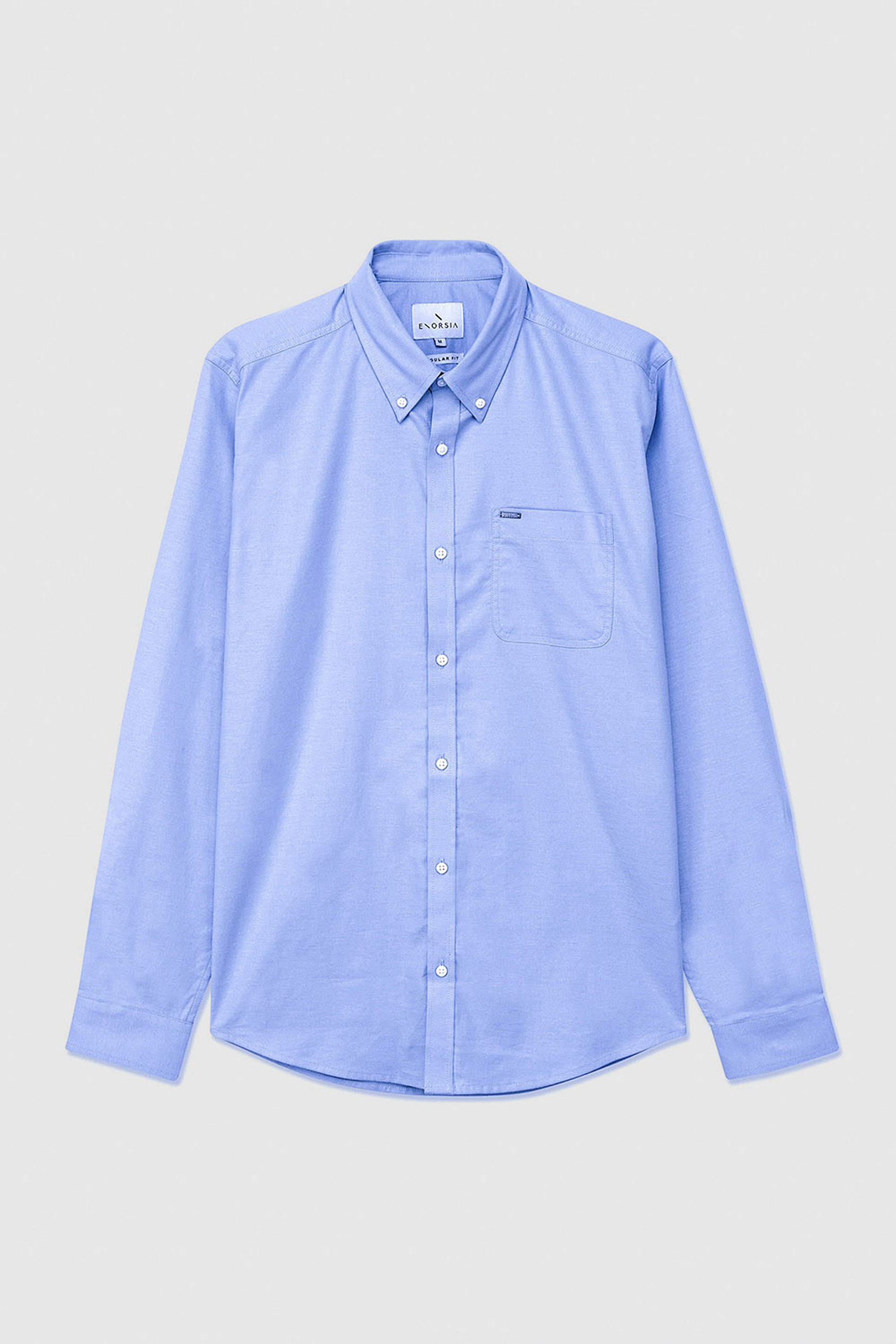 Enorsia Men's Sky Button Down Collar Long Sleeve Shirt - Uk Xxl
