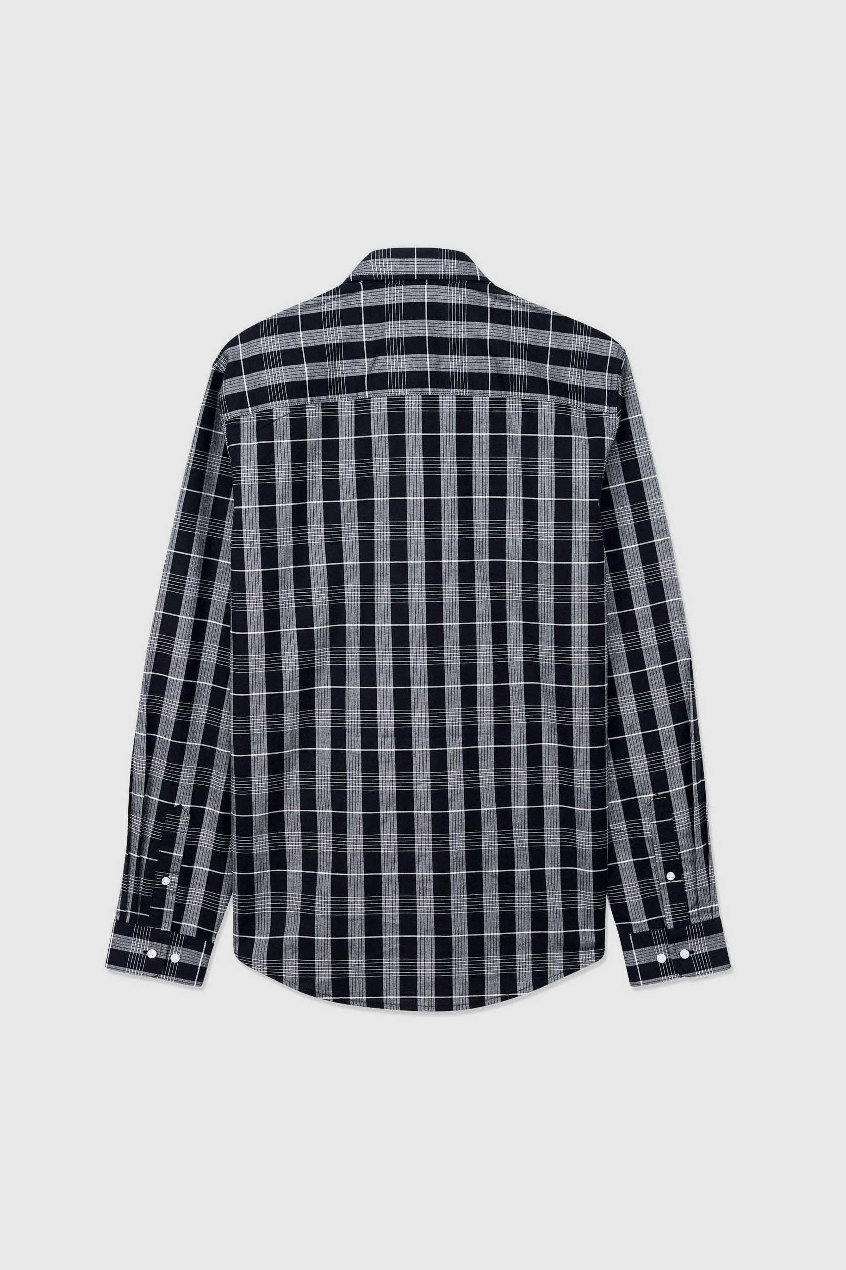 Men Button Down Collar Long Sleeve Shirt