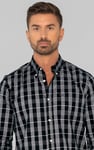 Men Button Down Collar Long Sleeve Shirt