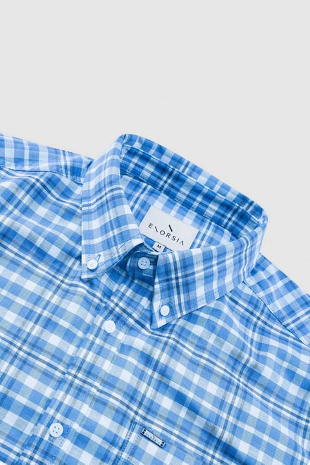 Men Button Down Collar Long Sleeve Shirt