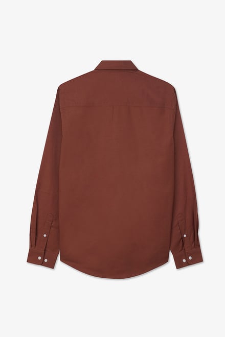 Men Button Down Collar Long Sleeve Shirt