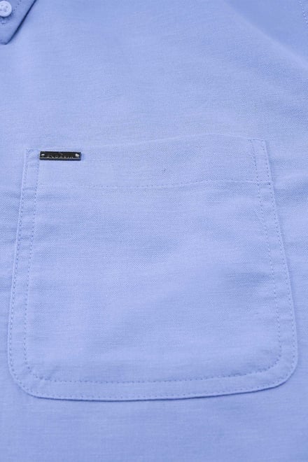 Men Button Down Collar Long Sleeve Shirt