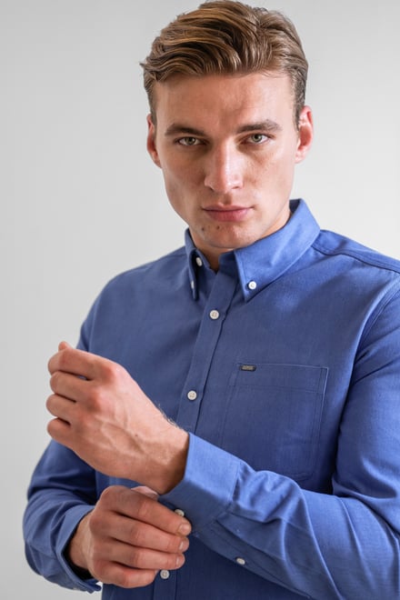 Button Down Collar Long Sleeve Shirt
