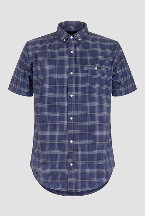 Mens Cream Button Down SS Oxford Shirt