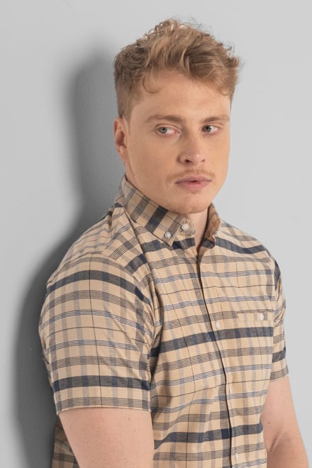 Mens Button Down SS Oxford Shirt