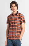 Mens Short Sleeve Shirt With Rib Collar