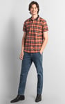 Mens Short Sleeve Shirt With Rib Collar