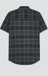 Mens Short Sleeve Shirt With Rib Collar