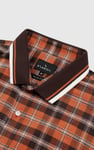 Mens Short Sleeve Shirt With Rib Collar