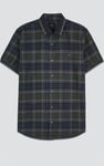 Mens Short Sleeve Shirt With Rib Collar