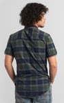 Mens Short Sleeve Shirt With Rib Collar