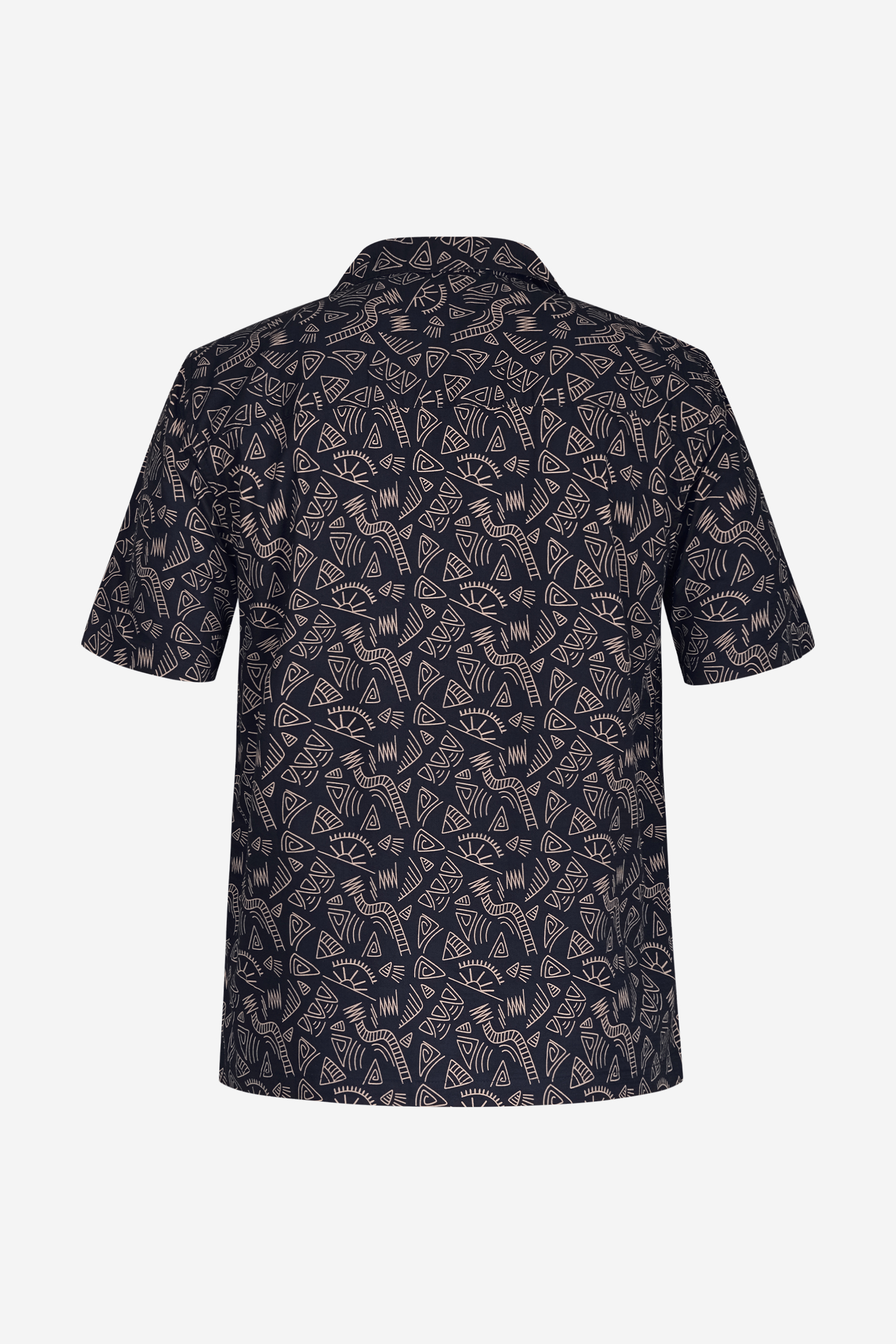 Pencilled Revere Collar Short Sleeve Shirt