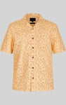Pencilled Revere Collar Short Sleeve Shirt