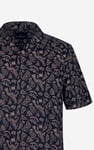 Pencilled Revere Collar Short Sleeve Shirt
