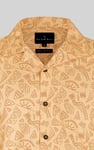 Pencilled Revere Collar Short Sleeve Shirt