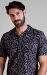 Pencilled Revere Collar Short Sleeve Shirt