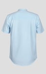 Regular Fit Cotton Linen Grandad Collar S/S  Shirt