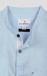Regular Fit Cotton Linen Grandad Collar S/S  Shirt
