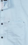 Regular Fit Cotton Linen Grandad Collar S/S  Shirt