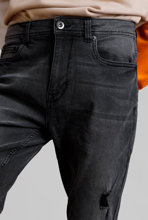 Black Enorsia Washed Skinny Fit Jeans