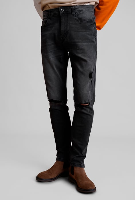 Black Enorsia Washed Skinny Fit Jeans