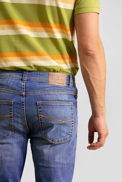 Mens Light Blue Essential Super Stretch Regular Fit Jeans