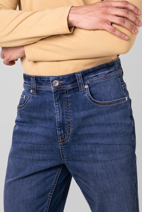 Mens Blue Regular Supper Stretch Skinny Fit Jeans