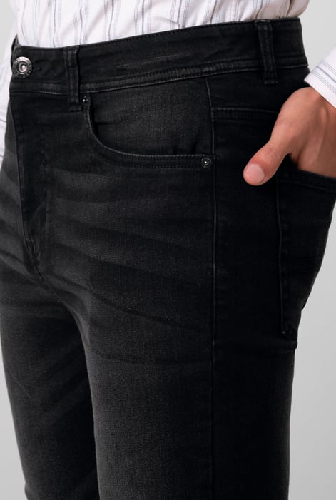 Mens Black Skinny Classic Stretch Jeans