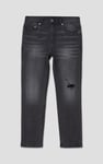 Regular Fit Distressed Stretch Denim Jeans