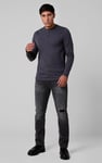 Regular Fit Distressed Stretch Denim Jeans
