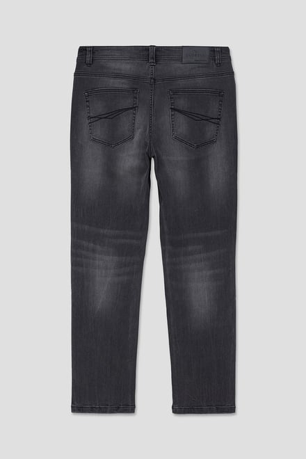 Regular Fit Distressed Stretch Denim Jeans