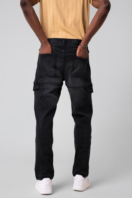 Mens Regular Fit Stretch Utility Jeans