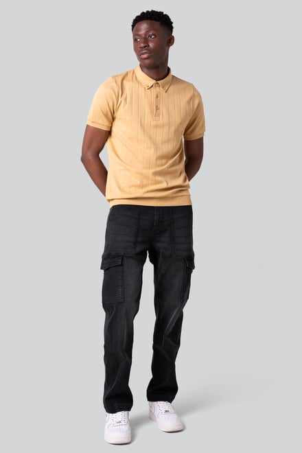 Mens Regular Fit Stretch Utility Jeans