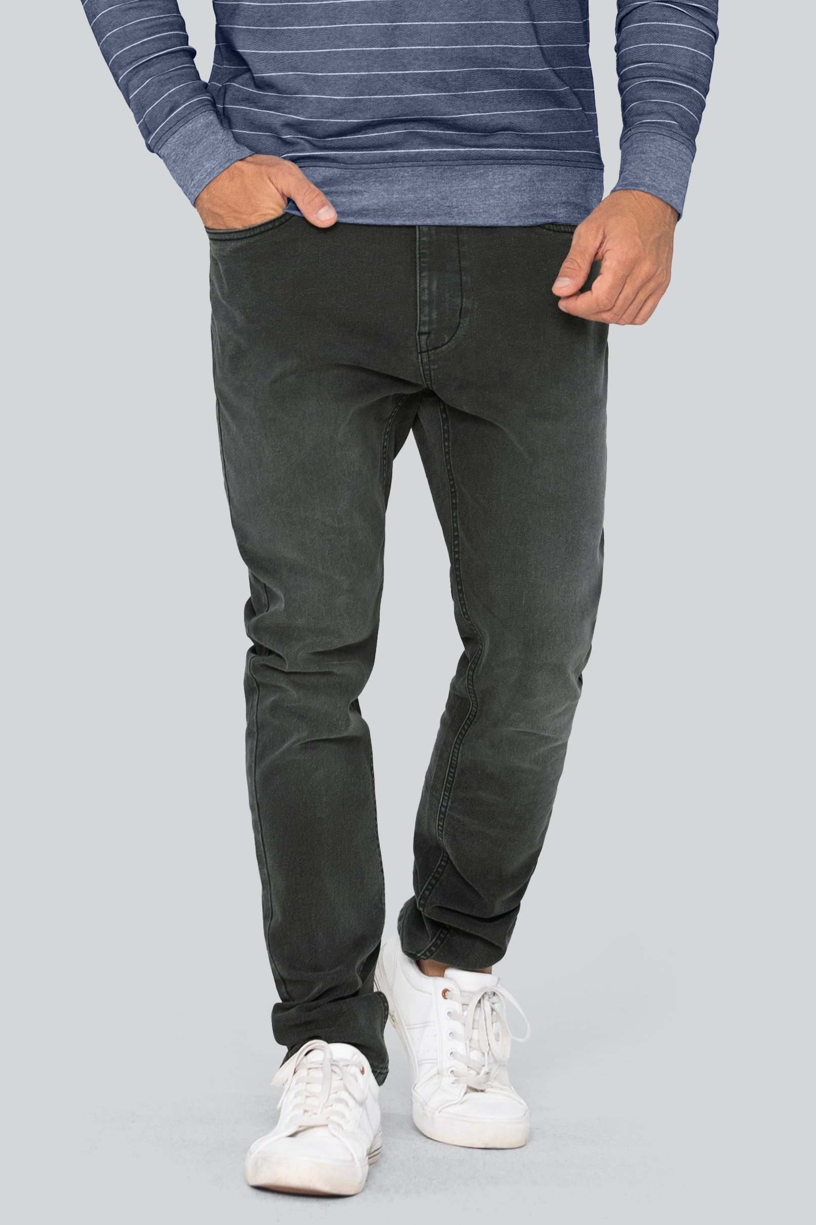 Enorsia Men's Grey Authentic Super Stretch Jeans - Uk 38
