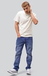Mens Cotton Blend Slim Fit Jeans