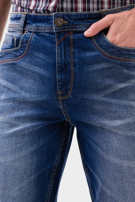 Mid Blue Enorsia Authentic Straight Leg Jeans