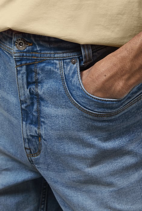 Mid Blue Stretch Skinny Fit Jeans