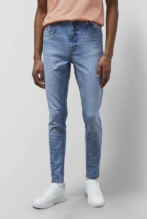 Mid Blue Stretch Skinny Fit Jeans