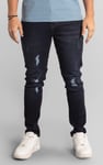 Mens Skinny Fit Distressed Denim Jeans