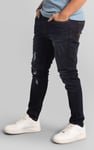 Mens Skinny Fit Distressed Denim Jeans