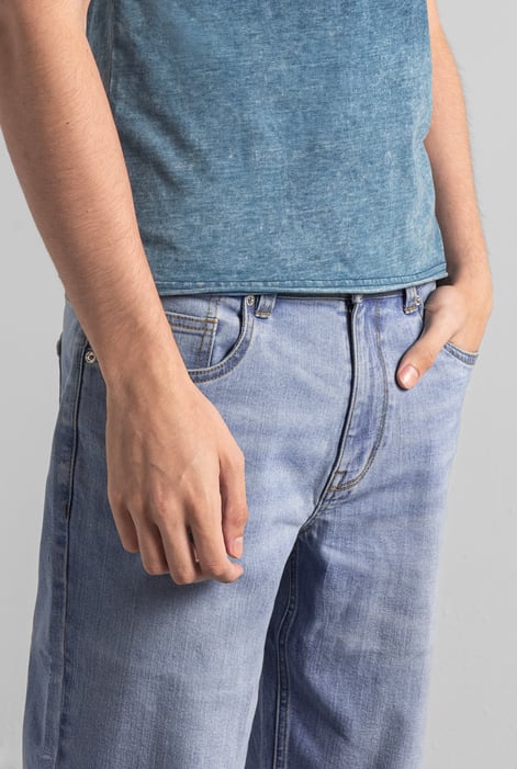 Mens Sky Loose Fit Blue Jeans