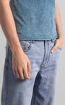 Mens Loose Fit Blue Jeans