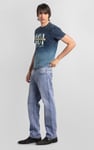 Mens Loose Fit Blue Jeans