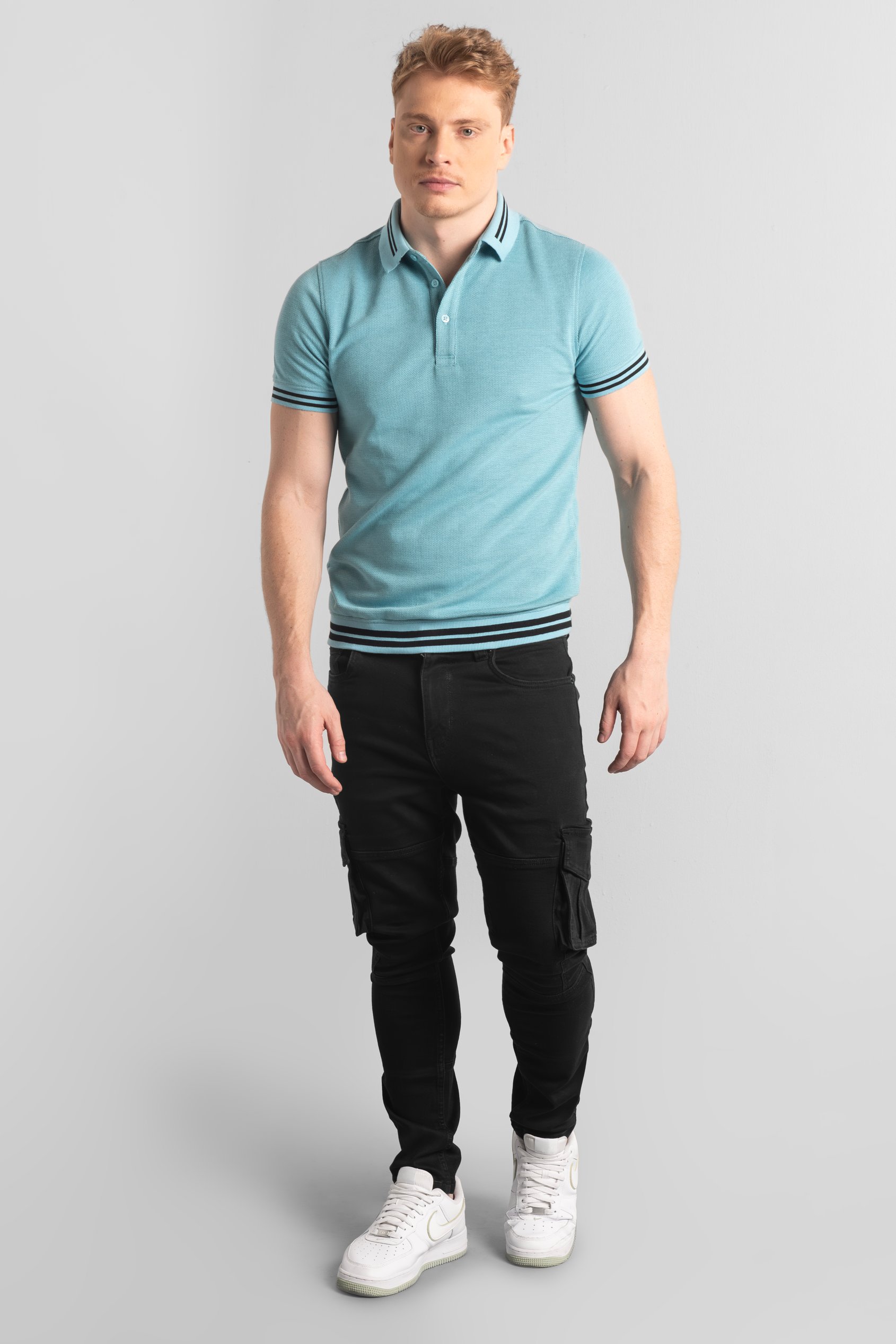 Mens Skinny Fit Cargo Jeans