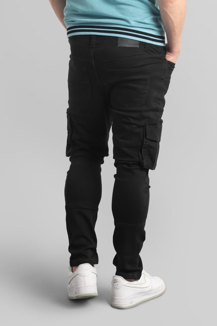 Mens Skinny Fit Cargo Jeans
