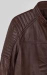 Smart Zip-Up Genuine Leather Biker Jacket